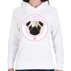 PRINTFASHION Büszke gazdi: Mopsz - Női kapucnis pulóver - Fehér