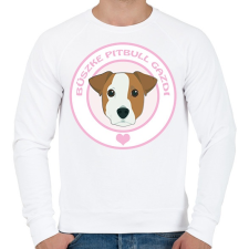 PRINTFASHION Büszke gazdi: Pitbull - Férfi pulóver - Fehér férfi pulóver, kardigán