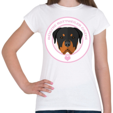 PRINTFASHION Büszke gazdi: Rottweiler - Női póló - Fehér női póló
