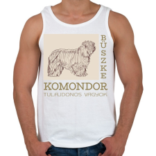 PRINTFASHION Büszke tulajdonos - Komondor - Férfi atléta - Fehér atléta, trikó