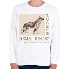 PRINTFASHION Büszke tulajdonos - Német juhász - Gyerek pulóver - Fehér gyerek pulóver, kardigán