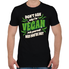 PRINTFASHION Büszke vegán - Férfi póló - Fekete