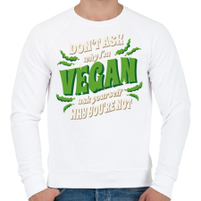 PRINTFASHION Büszke vegán - Férfi pulóver - Fehér férfi pulóver, kardigán