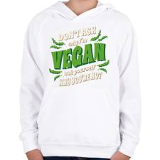 PRINTFASHION Büszke vegán - Gyerek kapucnis pulóver - Fehér gyerek pulóver, kardigán