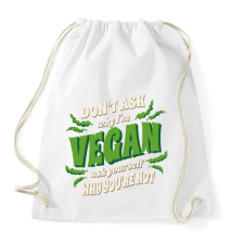 PRINTFASHION Büszke vegán - Sportzsák, Tornazsák - Fehér tornazsák