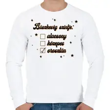PRINTFASHION Büszkeség szintje - Férfi pulóver - Fehér férfi pulóver, kardigán