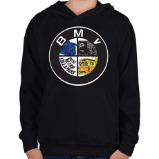 PRINTFASHION buszmetróvillamos - Gyerek kapucnis pulóver - Fekete