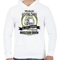 PRINTFASHION Buszsofőr - Férfi kapucnis pulóver - Fehér