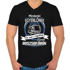 PRINTFASHION Buszsofőr - Férfi V-nyakú póló - Fekete férfi póló
