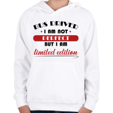 PRINTFASHION Buszsofőr - Limitált kiadás - Gyerek kapucnis pulóver - Fehér gyerek pulóver, kardigán