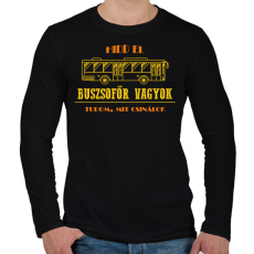 PRINTFASHION Buszsofőr vagyok - Férfi hosszú ujjú póló - Fekete