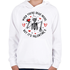 PRINTFASHION But it's Valentine's - Gyerek kapucnis pulóver - Fehér gyerek pulóver, kardigán