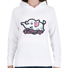 PRINTFASHION Buttercup - Női kapucnis pulóver - Fehér női pulóver, kardigán