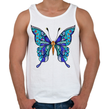 PRINTFASHION Butterflies - Férfi atléta - Fehér atléta, trikó