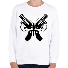 PRINTFASHION Butterfly gun - Gyerek pulóver - Fehér gyerek pulóver, kardigán