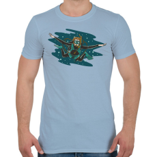 PRINTFASHION Búvár - Férfi póló - Világoskék