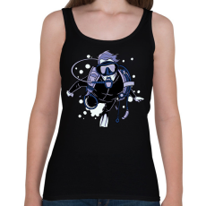 PRINTFASHION Búvár - Női atléta - Fekete