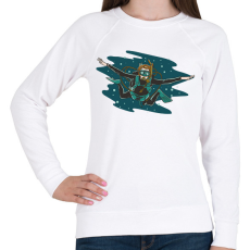 PRINTFASHION Búvár - Női pulóver - Fehér