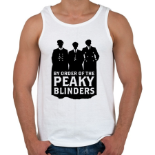PRINTFASHION By Order of the Peaky Blinders - Fekete - Férfi atléta - Fehér atléta, trikó
