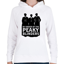 PRINTFASHION By Order of the Peaky Blinders - Fekete - Női kapucnis pulóver - Fehér női pulóver, kardigán