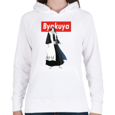 PRINTFASHION Byakuya - Női kapucnis pulóver - Fehér női pulóver, kardigán