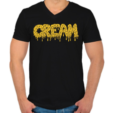 PRINTFASHION C.R.E.A.M. - Férfi V-nyakú póló - Fekete férfi póló