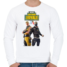 PRINTFASHION Cabbie& Verge dupla dinamit - Férfi pulóver - Fehér férfi pulóver, kardigán