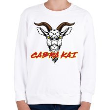 PRINTFASHION Cabra Kai - Gyerek pulóver - Fehér gyerek pulóver, kardigán