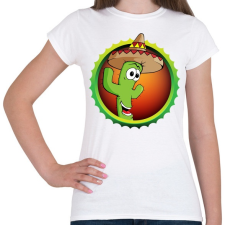 PRINTFASHION Cactus - Női póló - Fehér női póló