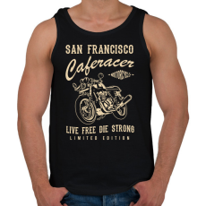 PRINTFASHION cafe racer - Férfi atléta - Fekete