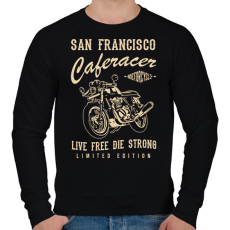 PRINTFASHION cafe racer - Férfi pulóver - Fekete