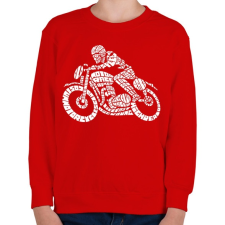 PRINTFASHION Cafe racer - Gyerek pulóver - Piros gyerek pulóver, kardigán