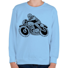 PRINTFASHION Cafe racer - Gyerek pulóver - Világoskék