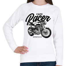 PRINTFASHION Cafe racer - Női pulóver - Fehér