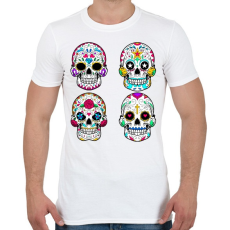 PRINTFASHION Calavera koponyák - Férfi póló - Fehér