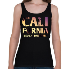 PRINTFASHION California BEACH Paradise - Női atléta - Fekete női trikó