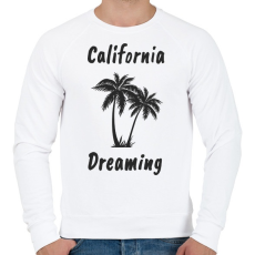 PRINTFASHION California Dreaming - Fekete - Férfi pulóver - Fehér