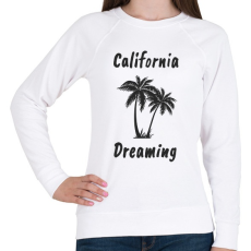 PRINTFASHION California Dreaming - Fekete - Női pulóver - Fehér
