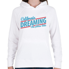 PRINTFASHION California Dreaming - The Golden State - Női kapucnis pulóver - Fehér női pulóver, kardigán