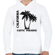 PRINTFASHION California - Férfi kapucnis pulóver - Fehér