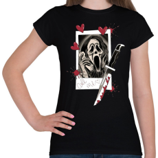 PRINTFASHION Call me - Sikoly - Női póló - Fekete