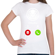 PRINTFASHION Call of Cthulhu (fehér) - Női póló - Fehér