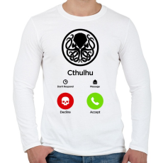 PRINTFASHION Call of Cthulhu - Férfi hosszú ujjú póló - Fehér