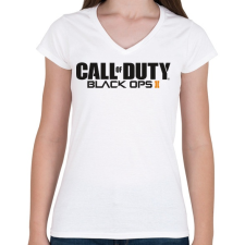 PRINTFASHION Call of Duty: Black Ops 2 - Női V-nyakú póló - Fehér női póló
