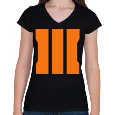 PRINTFASHION Call of Duty: Black Ops 3 - Női V-nyakú póló - Fekete