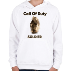 PRINTFASHION call of duty soldier - Gyerek kapucnis pulóver - Fehér