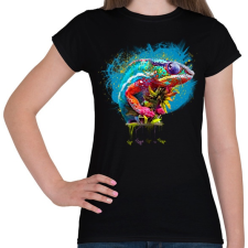 PRINTFASHION cameleon - Női póló - Fekete női póló