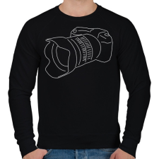 PRINTFASHION Camera - Férfi pulóver - Fekete férfi pulóver, kardigán