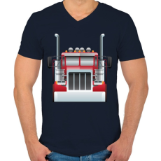 PRINTFASHION Camion - Férfi V-nyakú póló - Sötétkék