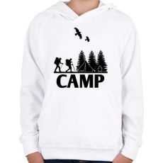 PRINTFASHION camping  - Gyerek kapucnis pulóver - Fehér